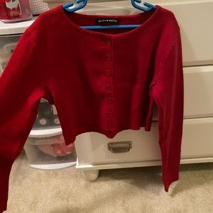 BRANDY MELVILLE RED CROPPED TOP